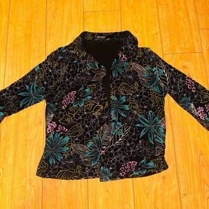 Floral Black Top Layer